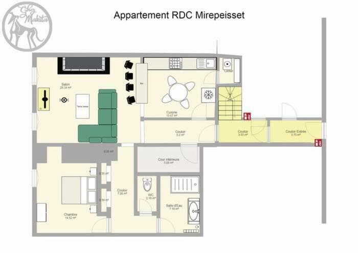 شقة Chez Makita - Rdc Mirepeisset المظهر الخارجي الصورة